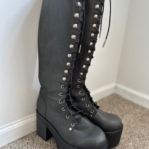 Current Mood Knee High Platform Heels